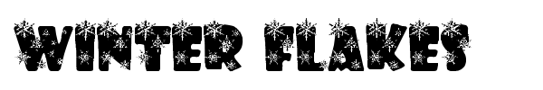 Winter Flakes font preview